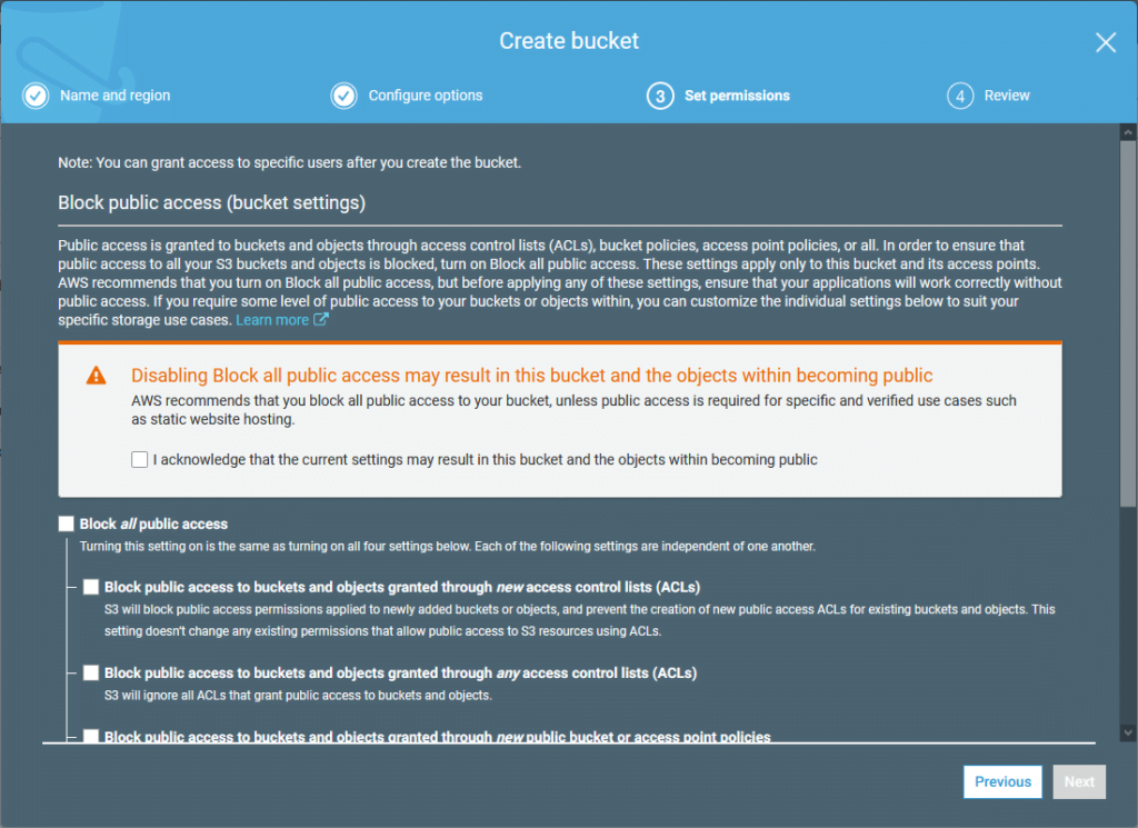 S3 Bucket Permissions